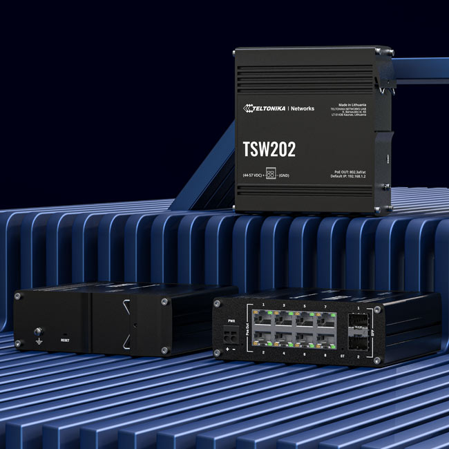 Teltonika TSW202 Managed PoE+ Ethernet Switch, Supports Profinet, 2 SFP Ports, 8 Gigabit Ethernet Ports Providing 30W of Power Each, PSU excluded By Teltonika - Buy Now - AU $232.96 At The Tech Geeks Australia