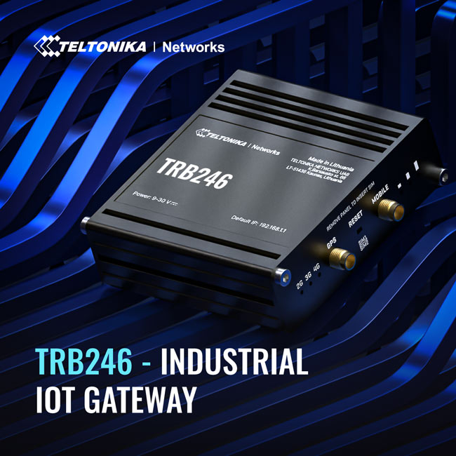 Teltonika TRB246 Industrial IoT Gateway, 4G/LTE(Cat 4), Dual SIM, Auto-Failover, Backup WAN, Supports DNP3, DLMS, Modbus, PSU excluded By Teltonika - Buy Now - AU $351.68 At The Tech Geeks Australia
