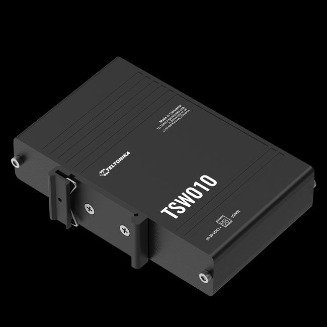 Teltonika TSW010 DIN Rail Ethernet Switch, 5x Ethernet Ports with speeds of up to 100 Mbps, Integrated DIN Rail Bracket, Plug and Play, PSU excluded By Teltonika - Buy Now - AU $44.80 At The Tech Geeks Australia