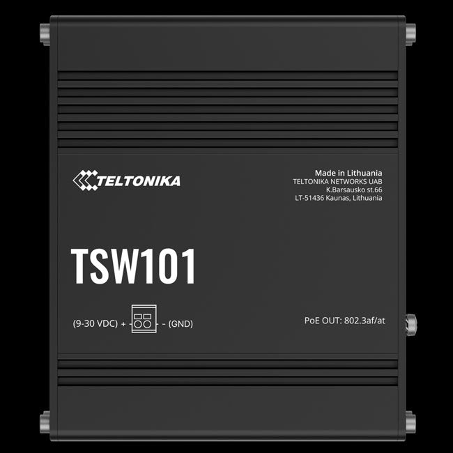 Teltonika TSW101 Automotive POE+ Switch, 4x PoE Ports, 5 x Gigabit Ethernet Ports with speeds of up to 1000 Mbps, PSU excluded By Teltonika - Buy Now - AU $122.08 At The Tech Geeks Australia