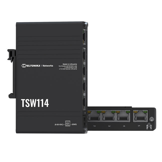 Teltonika TSW114 Gigabit DIN Rail Ethernet Switch,Easy Mounting, 5x Gigabit Ethernet Ports with speeds of up to 1000 Mbps, PSU excluded By Teltonika - Buy Now - AU $77.28 At The Tech Geeks Australia