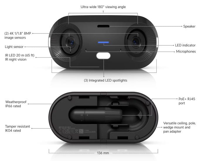 UVC-G6-180-B Ubiquiti UniFi Protect Camera G6 180 (Black) By Ubiquiti - Buy Now - AU $731.50 At The Tech Geeks Australia