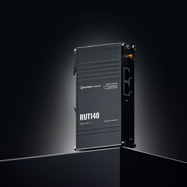 Teltonika RUT140 Industrial Ethernet Router, Wi-Fi 4, 1x3-Pin Power Connector, Integrated DIN rail bracket, Remote Management, PSU excluded By Teltonika - Buy Now - AU $113.12 At The Tech Geeks Australia
