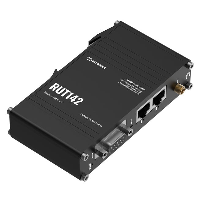 Teltonika RUT142 Industrial Router, Wi-Fi 4, RS232 for Serial Communication, Integrated DIN Rail Bracket, 3-Pin Power Connector, PSU excluded By Teltonika - Buy Now - AU $128.80 At The Tech Geeks Australia