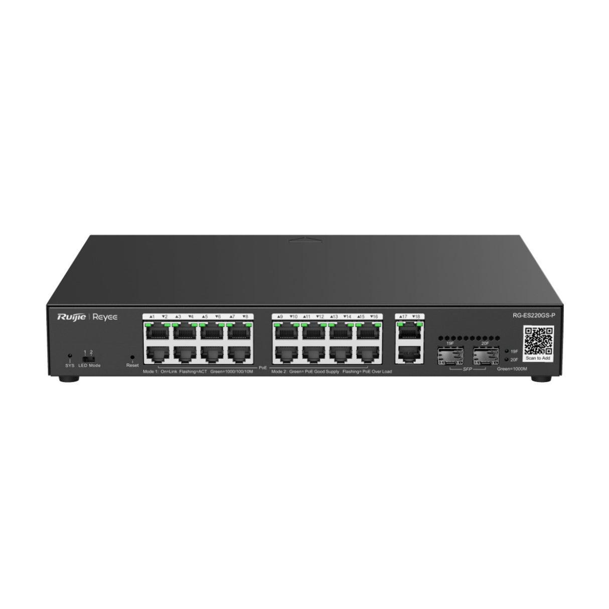 RG-ES220GS-P Ruijie Reyee 20 Port (16 Port PoE+) Switch By Ruijie - Buy Now - AU $450 At The Tech Geeks Australia