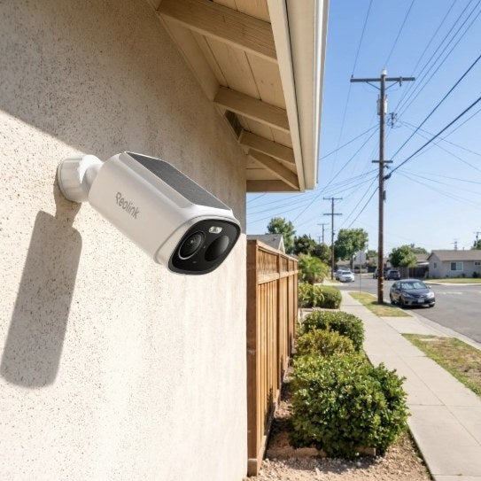 Argus Solar 2-Pack - Reolink 5MP Battery Camera with Built-in Solar Panel and Dual-Band Wi-Fi 6