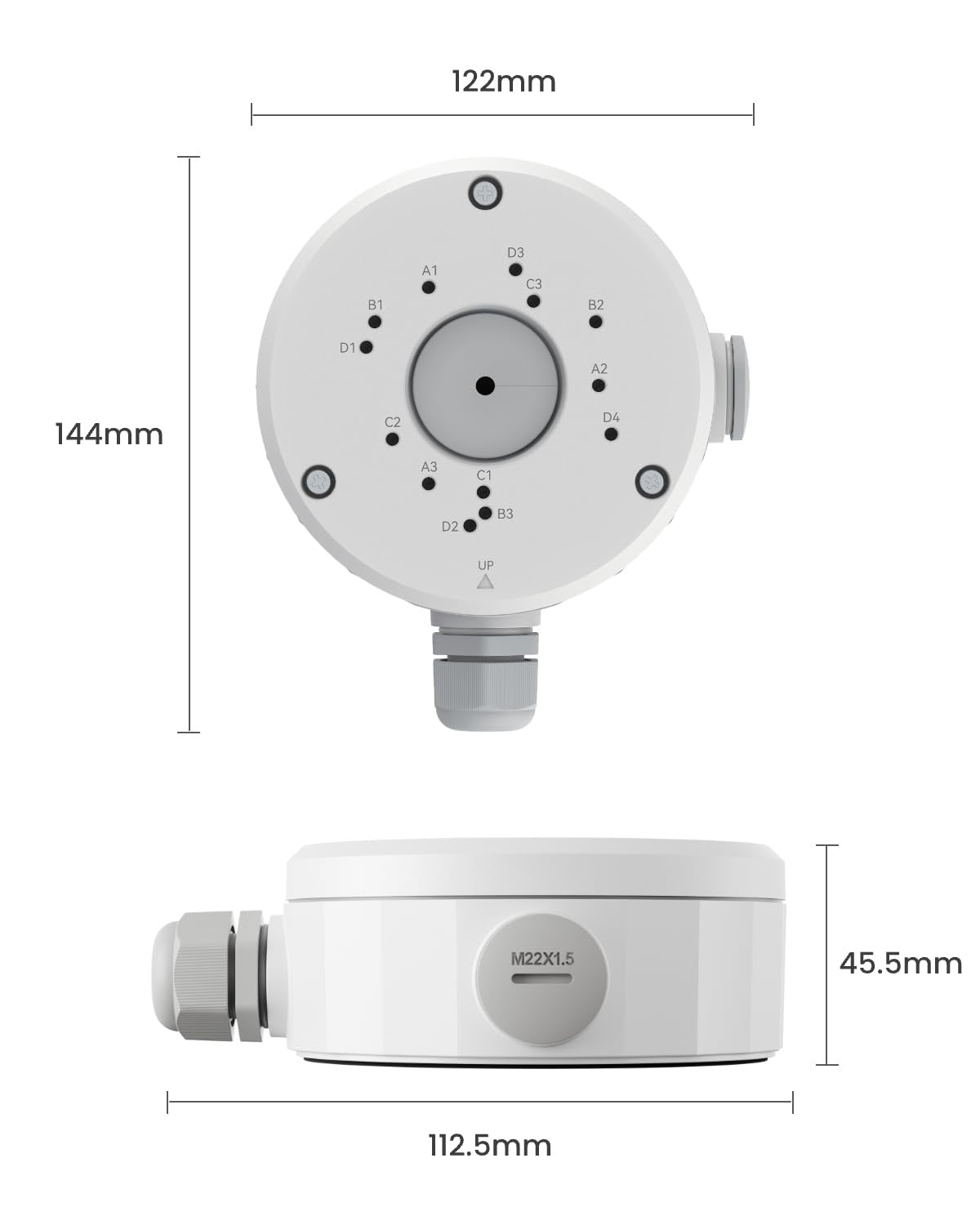 Junction Box RLA-JBS1 V1.0 - Reolink Weatherproof Camera Junction Box
