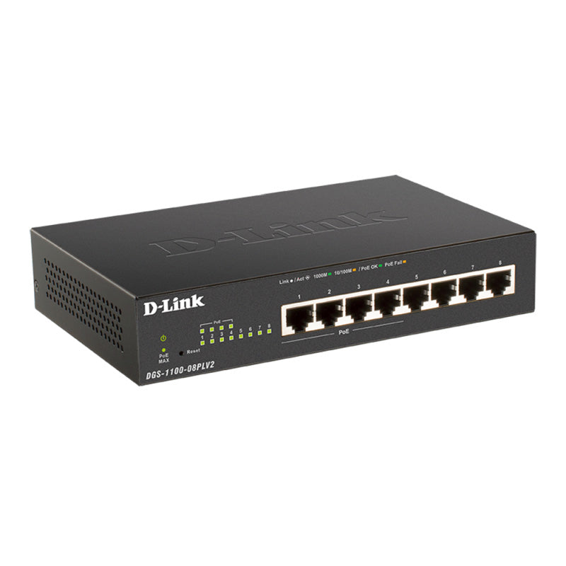 DGS-1100-08PLV2 D-Link 8 Port Gigabit Smart Managed PoE Switch By D-Link - Buy Now - AU $112.14 At The Tech Geeks Australia