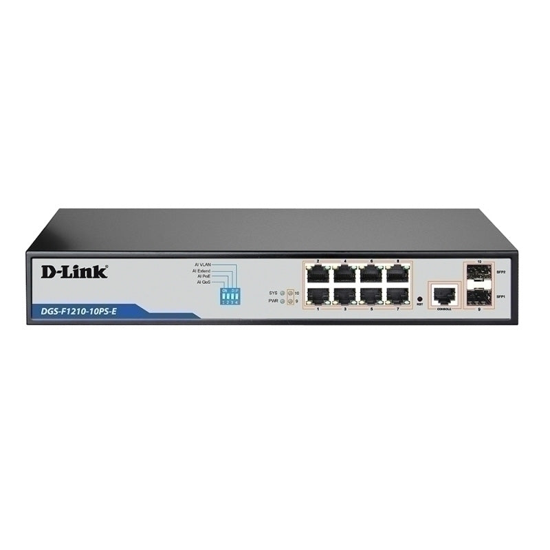 DGS-F1210-10PS-E D-Link 10-Port Gigabit Smart Managed PoE+ Switch By D-Link - Buy Now - AU $320.29 At The Tech Geeks Australia