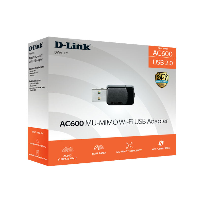 DWA-171 D-Link Wireless AC600 Dual Band MU-MIMO Nano USB Adapter By D-Link - Buy Now - AU $49.94 At The Tech Geeks Australia