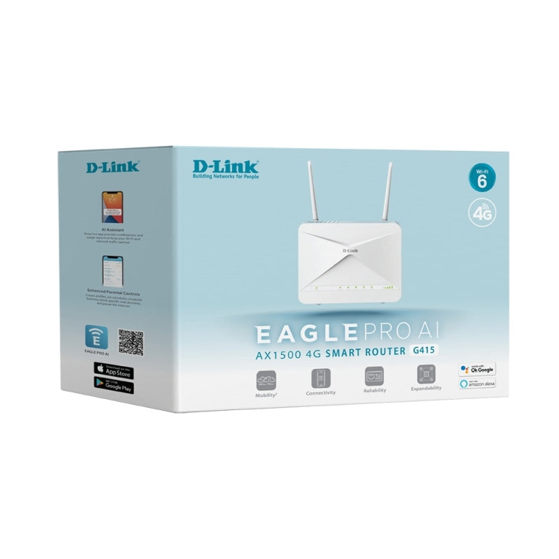 G415 D-Link Eagle Pro AI AX1500 4G Smart Router By D-Link - Buy Now - AU $210.66 At The Tech Geeks Australia
