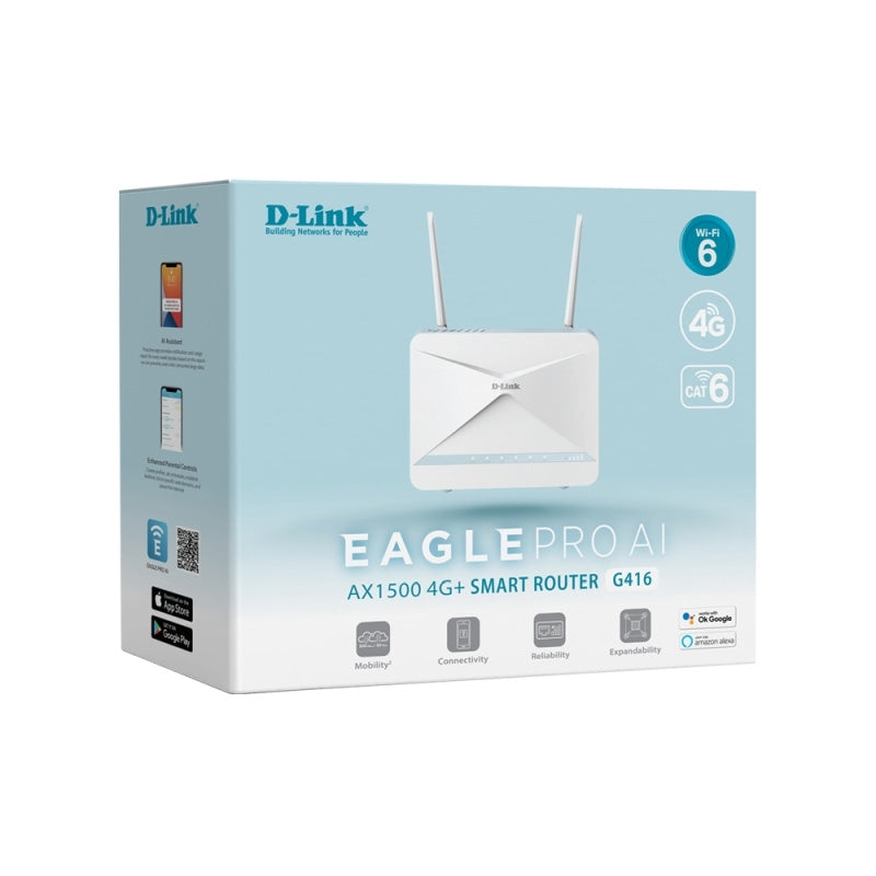 G416 D-Link Eagle Pro AI AX1500 4G CAT6 Smart Router By D-Link - Buy Now - AU $390.32 At The Tech Geeks Australia