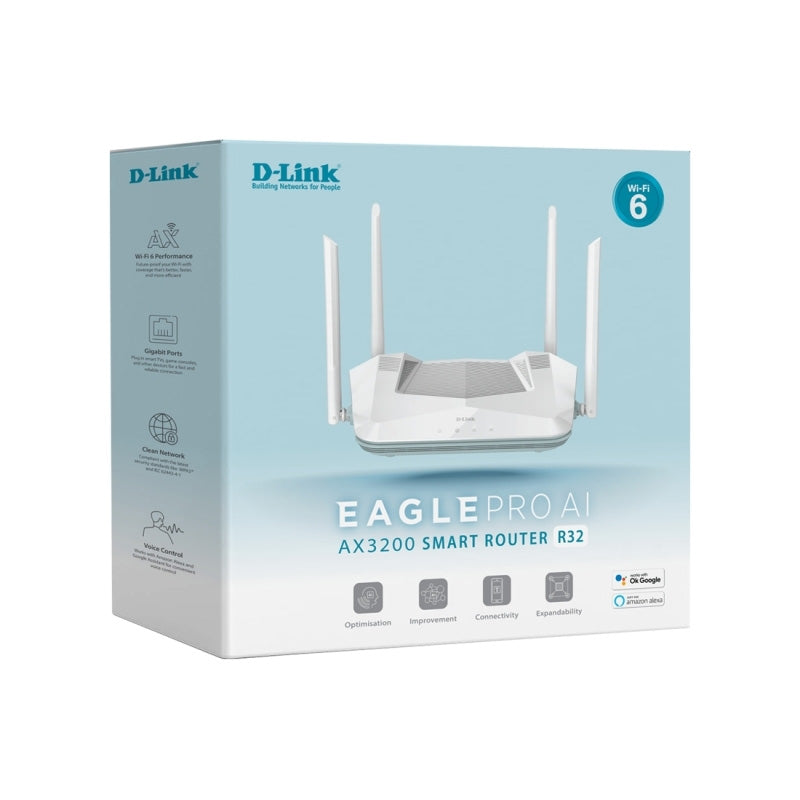 R32 D-Link Eagle Pro AI AX3200 Mesh Router By D-Link - Buy Now - AU $157 At The Tech Geeks Australia