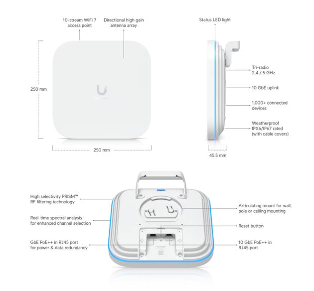 E7 Campus Ubiquiti Unifi Enterprise-grade Indoor/Outdoor Access Point By Ubiquiti - Buy Now - AU $1850 At The Tech Geeks Australia