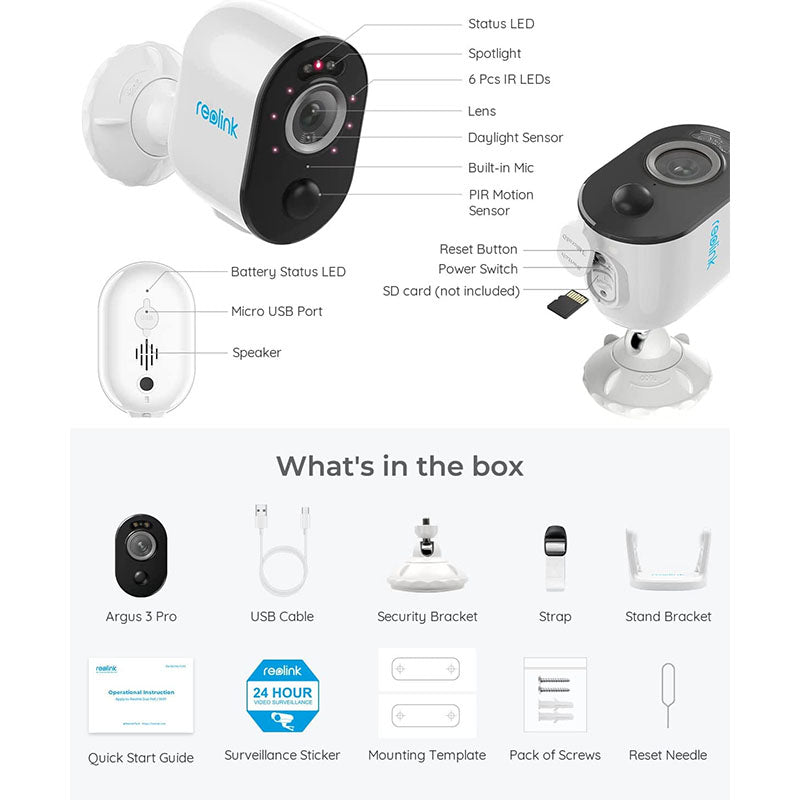 Argus-3-Pro Reolink Smart 2K 4/5MP Wire-Free Camera with Motion Spotlight By Reolink - Buy Now - AU $110.84 At The Tech Geeks Australia