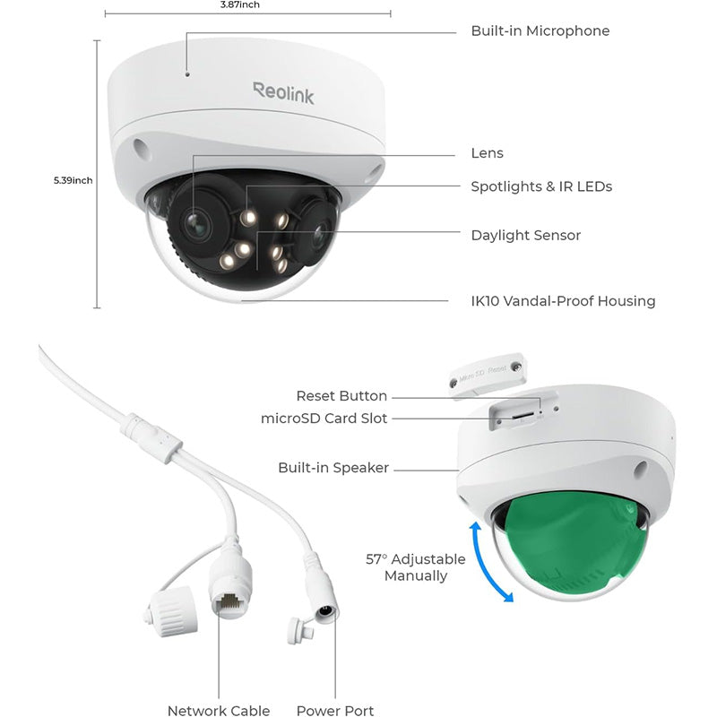 Reolink Duo 3V PoE 16MP UHD IK10 Vandal-Proof PoE Camera with 180° Panorama By Reolink - Buy Now - AU $245.44 At The Tech Geeks Australia