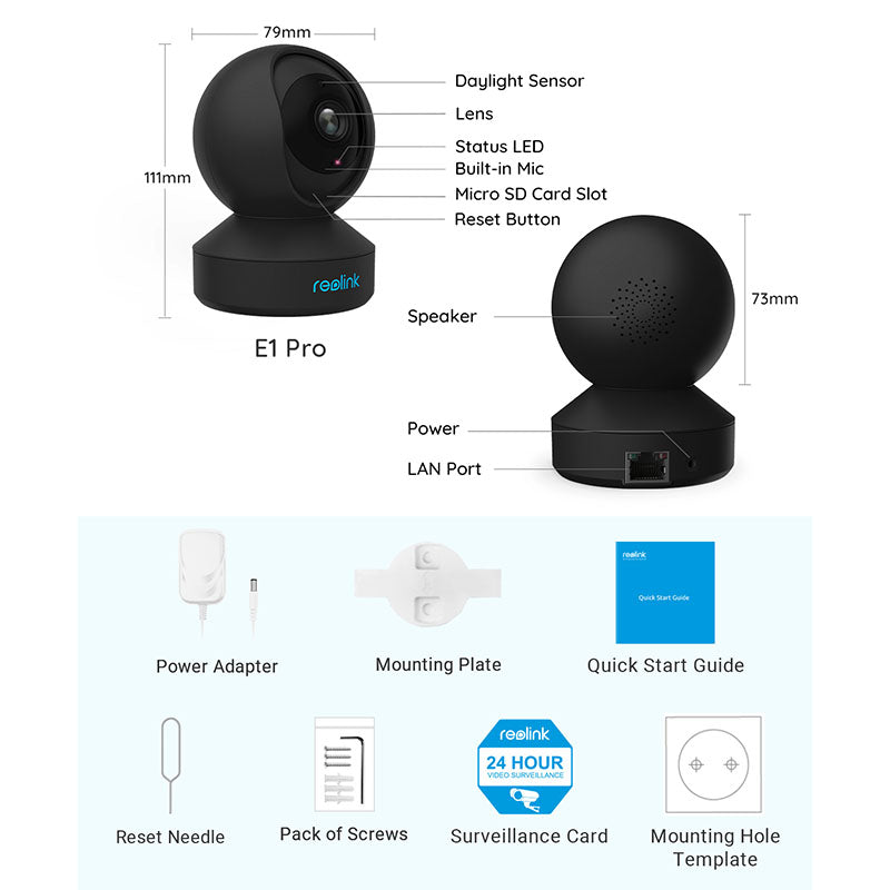 E1-Pro Reolink 4MP Pan-Tilt Indoor Wifi Camera By Reolink - Buy Now - AU $65.71 At The Tech Geeks Australia
