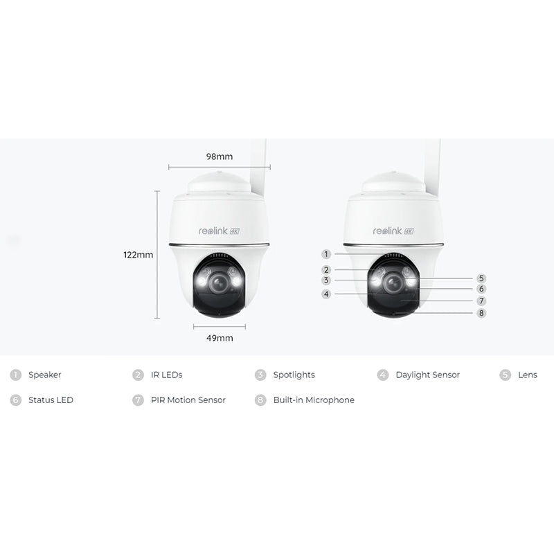 Go-PT-Ultra Reolink Smart 4K 8MP 4G LTE PT Battery Camera with Color Night Vision By Reolink - Buy Now - AU $299.28 At The Tech Geeks Australia