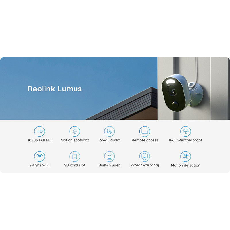 Reolink-Lumus Reolink Outdoor WiFi Security Camera with Spotlight By Reolink - Buy Now - AU $63.33 At The Tech Geeks Australia