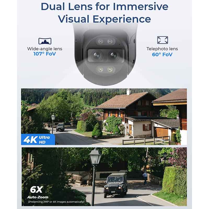 TrackMix-PoE Reolink 4K Dual-Lens PTZ Camera with Motion Tracking By Reolink - Buy Now - AU $219.31 At The Tech Geeks Australia