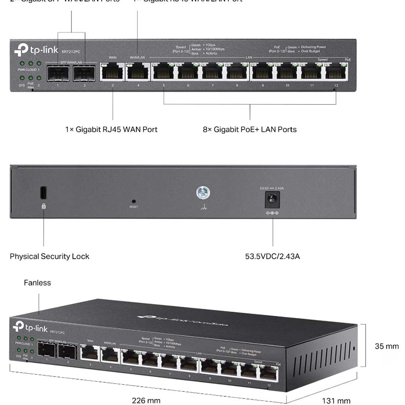 ER7212PC TP-Link Omada AX3000 Gigabit VPN Router with PoE+ Ports and Controller By TP-LINK - Buy Now - AU $251.79 At The Tech Geeks Australia