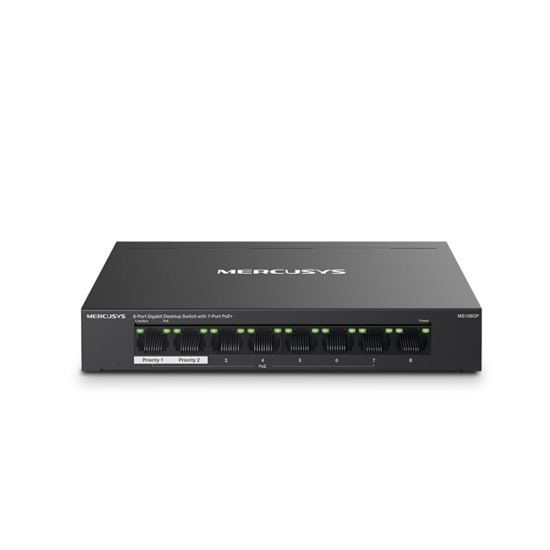 MS108GP Mercusys 8-Port Gigabit Desktop Switch with 7-Port PoE+ By The Tech Geeks Australia - Buy Now - AU $63.94 At The Tech Geeks Australia