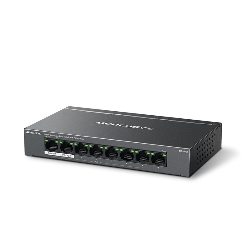 MS108GP Mercusys 8-Port Gigabit Desktop Switch with 7-Port PoE+ By The Tech Geeks Australia - Buy Now - AU $63.94 At The Tech Geeks Australia