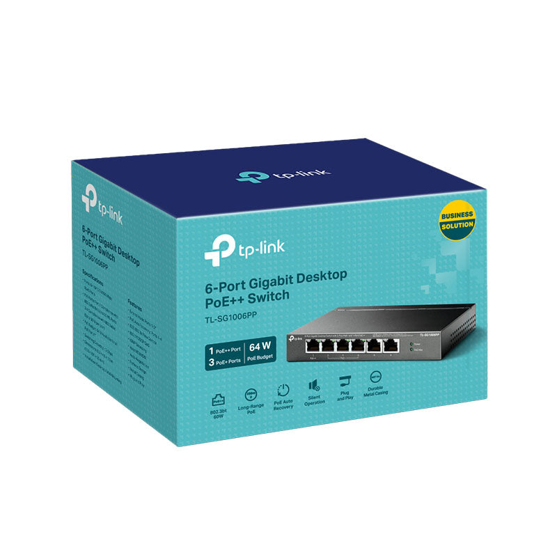 TL-SG1006PP TP-Link 6-Port Gigabit Desktop Switch with 3-Port PoE+ and 1-Port PoE++ By TP-LINK - Buy Now - AU $103.22 At The Tech Geeks Australia