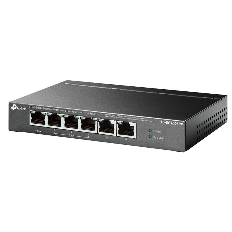 TL-SG1006PP TP-Link 6-Port Gigabit Desktop Switch with 3-Port PoE+ and 1-Port PoE++ By TP-LINK - Buy Now - AU $103.22 At The Tech Geeks Australia