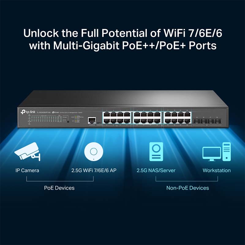 TL-SG3428XPP-M2 TP-Link JetStream 24-Port 2.5GBASE-T and 4-Port 10GE SFP+ L2+ Managed Switch By TP-LINK - Buy Now - AU $1146.96 At The Tech Geeks Australia