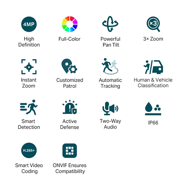 VIGI C540V TP-Link VIGI 4MP Outdoor Full-Colour Dual-Lens Varifocal Pan Tilt Network Camera By TP-LINK - Buy Now - AU $125.46 At The Tech Geeks Australia