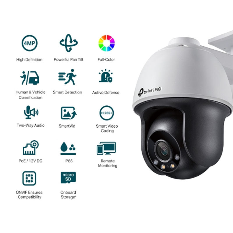 VIGI C540 TP-Link VIGI 4MP Outdoor Full-Colour Pan Tilt Network Camera By TP-LINK - Buy Now - AU $91.78 At The Tech Geeks Australia