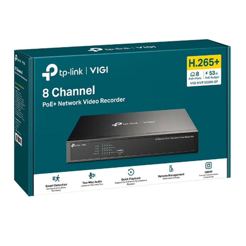 VIGI NVR1008H-8P TP-Link VIGI 8 Channel PoE+ Network Video Recorder By TP-LINK - Buy Now - AU $159.14 At The Tech Geeks Australia