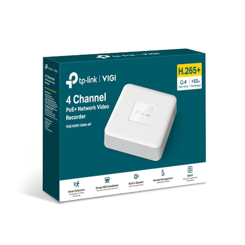 VIGI NVR1104H-4P TP-Link VIGI 4 Channel PoE+ Network Video Recorder By TP-LINK - Buy Now - AU $133.96 At The Tech Geeks Australia