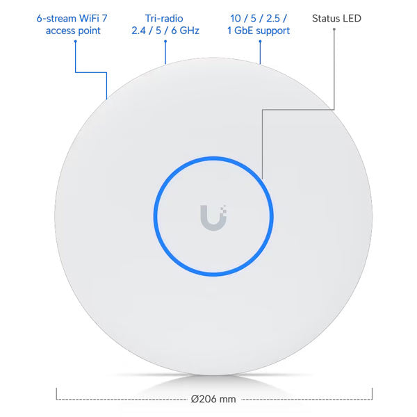 U7-Pro-XG Ubiquiti Unifi 6-stream WiFi 7 Access Point By Ubiquiti - Buy Now - AU $388.16 At The Tech Geeks Australia