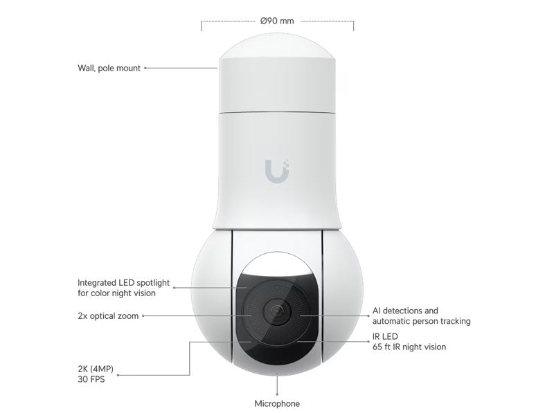 UVC-G5-PTZ-B Ubiquiti UniFi Protect Camera G5 PTZ (Black) By Ubiquiti - Buy Now - AU $555.33 At The Tech Geeks Australia
