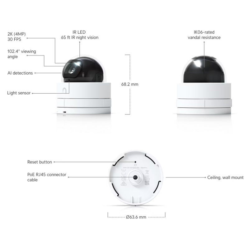 UVC-G5-Dome-Ultra Ubiquiti UniFi Protect Camera G5 Dome Ultra By Ubiquiti - Buy Now - AU $172.90 At The Tech Geeks Australia