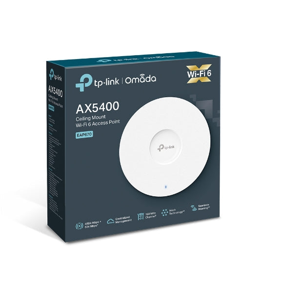 EAP670 TP-Link AX5400 Ceiling Mount WiFi6 Access Point By TP-LINK - Buy Now - AU $213.42 At The Tech Geeks Australia