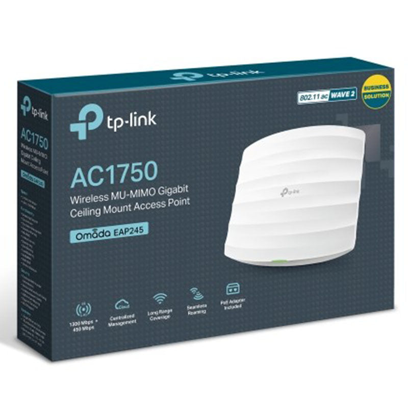 EAP245 TP-Link AC1750 Wireless MU-MIMO Gigabit Ceiling Mount Access Point By TP-LINK - Buy Now - AU $155.49 At The Tech Geeks Australia