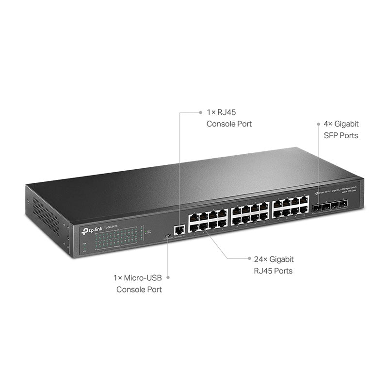 TL-SG3428 TP-Link JetStream 24-Port Gigabit L2 Managed Switch By TP-LINK - Buy Now - AU $263.96 At The Tech Geeks Australia
