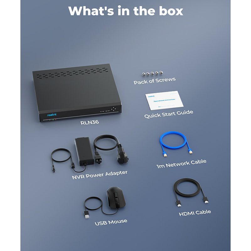 RLN36 Reolink 36-Channel NVR with upto 48TB Storage Capacity (No Harddrives Included) By Reolink - Buy Now - AU $245.44 At The Tech Geeks Australia