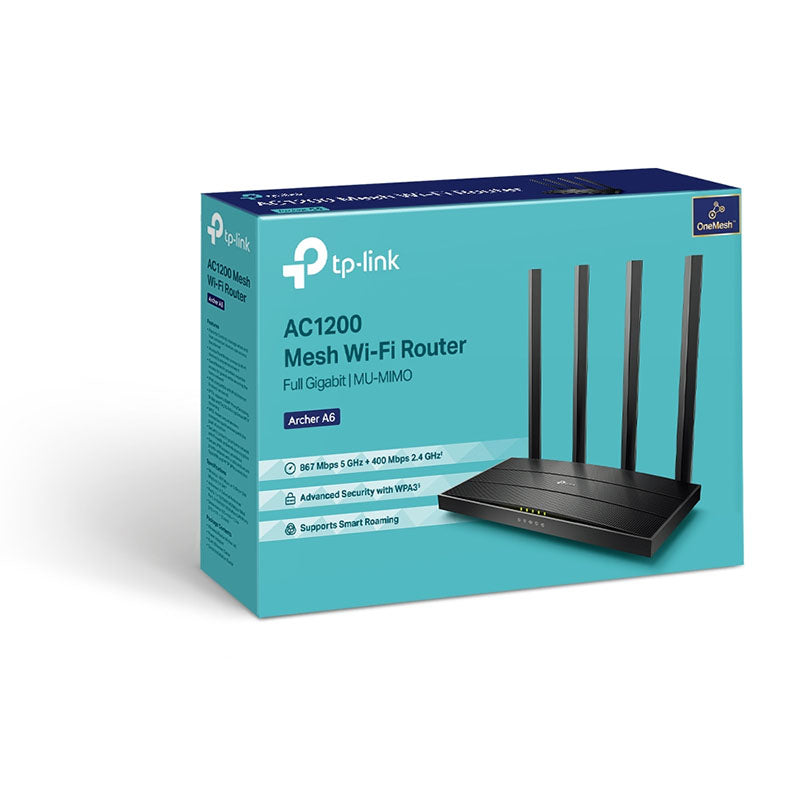 ARCHER A6 TP-Link AC1200 Wireless MU-MIMO Gigabit Router By TP-LINK - Buy Now - AU $68.45 At The Tech Geeks Australia