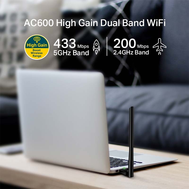 ARCHER T2U PLUS TP-Link AC600 High Gain Wireless Dual Band USB Adapter By TP-LINK - Buy Now - AU $32.05 At The Tech Geeks Australia