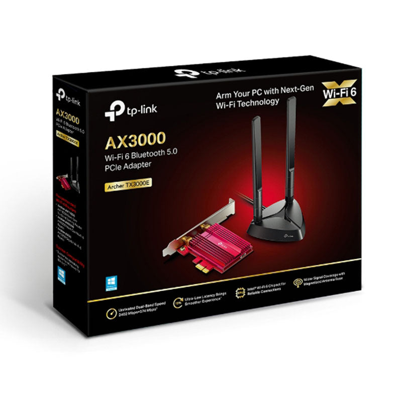ARCHER TX3000E TP-Link AX3000 Wi-Fi 6 Bluetooth 5.0 PCIe Adapter By TP-LINK - Buy Now - AU $68.45 At The Tech Geeks Australia