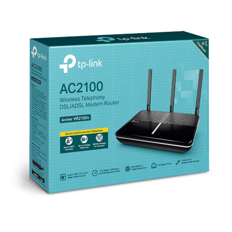 ARCHER VR2100V TP-Link AC2100 Wireless MU-MIMO VDSL/ADSL Telephony Modem Router By TP-LINK - Buy Now - AU $201.47 At The Tech Geeks Australia