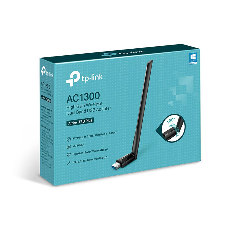 ARCHER T3U PLUS TP-Link AC1300 High Gain Wireless Dual Band USB Adapter By TP-LINK - Buy Now - AU $38.15 At The Tech Geeks Australia