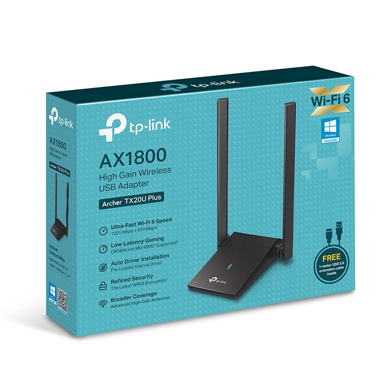 ARCHER TX20U PLUS TP-Link AX1800 Dual Antennas High Gain Wireless USB Adapter By TP-LINK - Buy Now - AU $80.94 At The Tech Geeks Australia