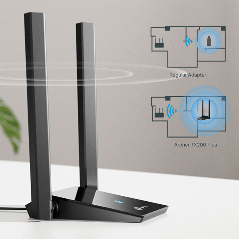 ARCHER TX20U PLUS TP-Link AX1800 Dual Antennas High Gain Wireless USB Adapter By TP-LINK - Buy Now - AU $80.94 At The Tech Geeks Australia