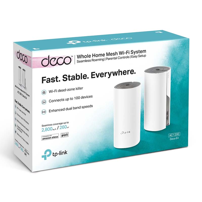 DECO E4(2-PACK) TP-Link AC1200 Whole Home Mesh Wi-Fi System By TP-LINK - Buy Now - AU $94.50 At The Tech Geeks Australia