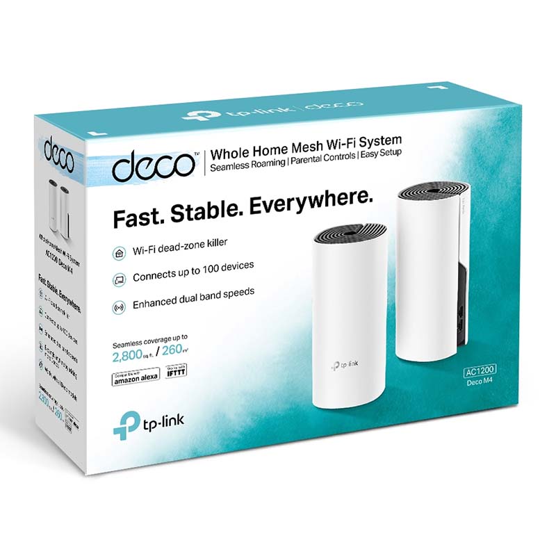 DECO M4(2-PACK) TP-Link AC1200 Whole Home Mesh Wi-Fi System By TP-LINK - Buy Now - AU $129.17 At The Tech Geeks Australia